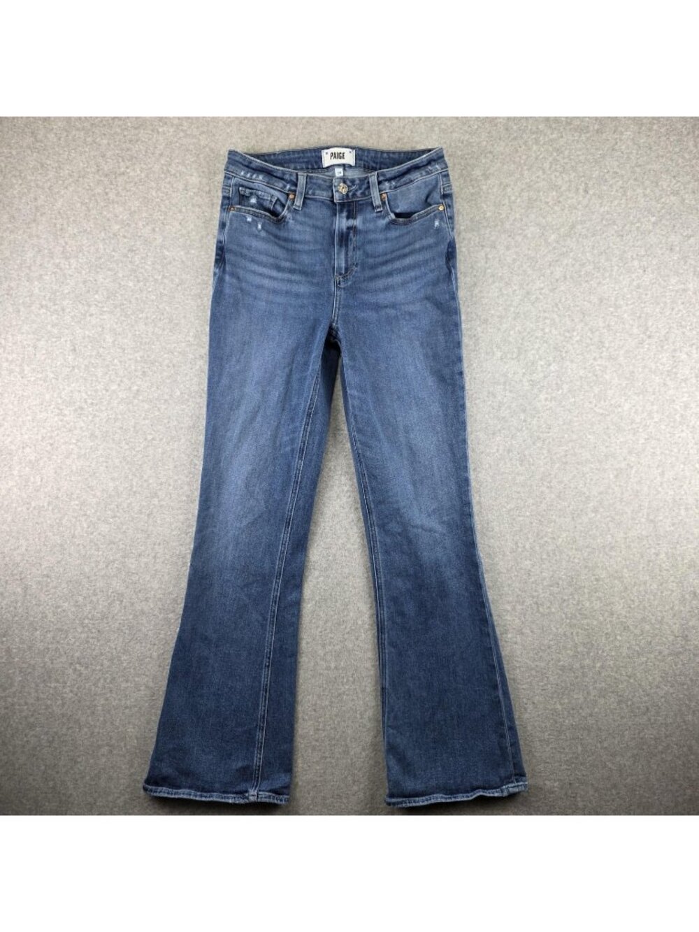 PAIGE Laurel Canyon Jeans Womens 28 High Rise Flare Blue Stretch Denim